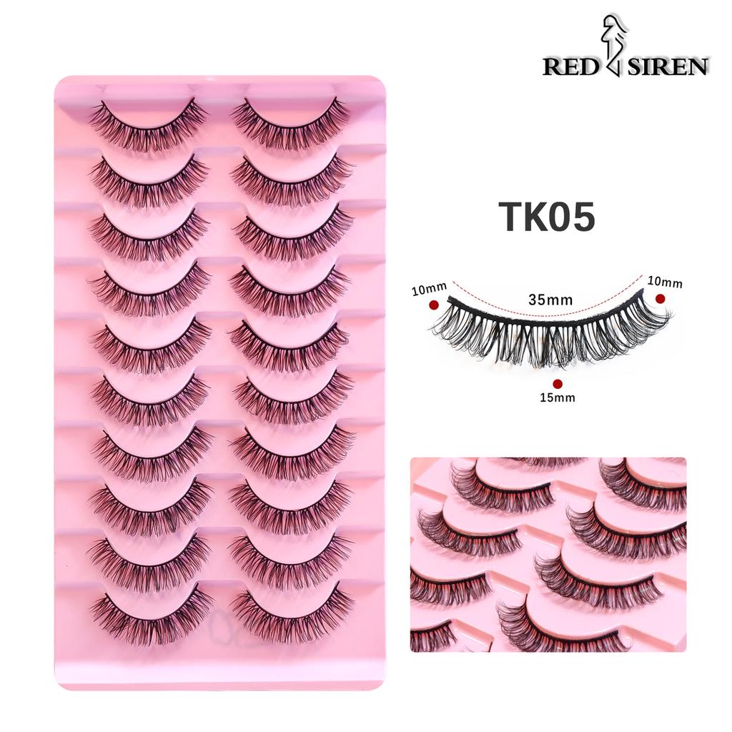 10/20Pairs D Curl Russian Strip Lashes Wholesale Bulk Volume Natural Wispy Fake Eyelashes Makeup Suppliers
