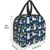 Beach Summer Tropical Dog Insulated Lunch Bag for Women Cooler Tote Box Leakproof Reusable Portable Lunch Bag Work School Picnic