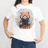 Watercolor Red Panda Cherry Blossom Tee, Woodland Animal Red Panda Lover T-shirt