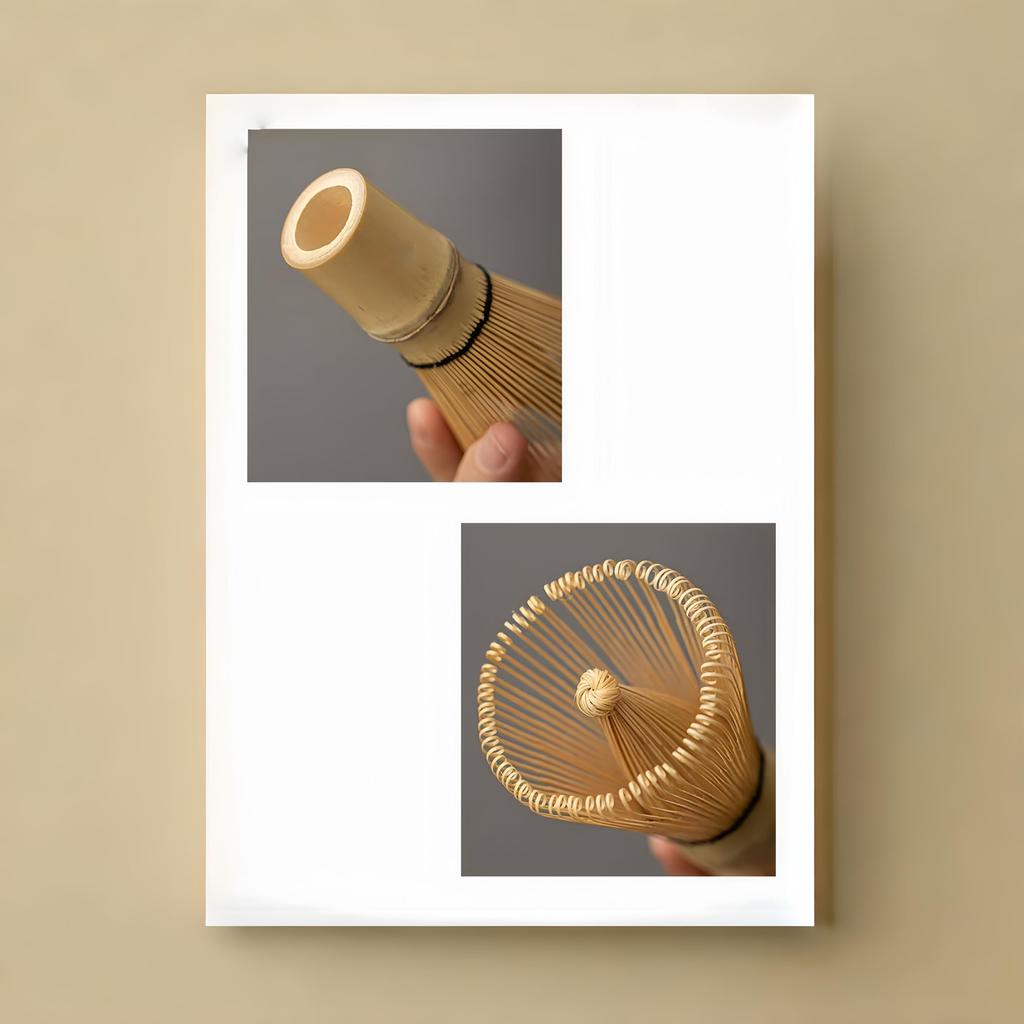 Hyakuhondate 4-piece Tea Ceremony Set Including Tea Whisk, Tea Scoop, and Matcha Bowl