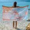 1PC Boho Palm Tree Sunset Beach Towel, Quick Dry Lightweight Polyester Towel, Soft Absorbent Summer Vacation Towel for Swimming