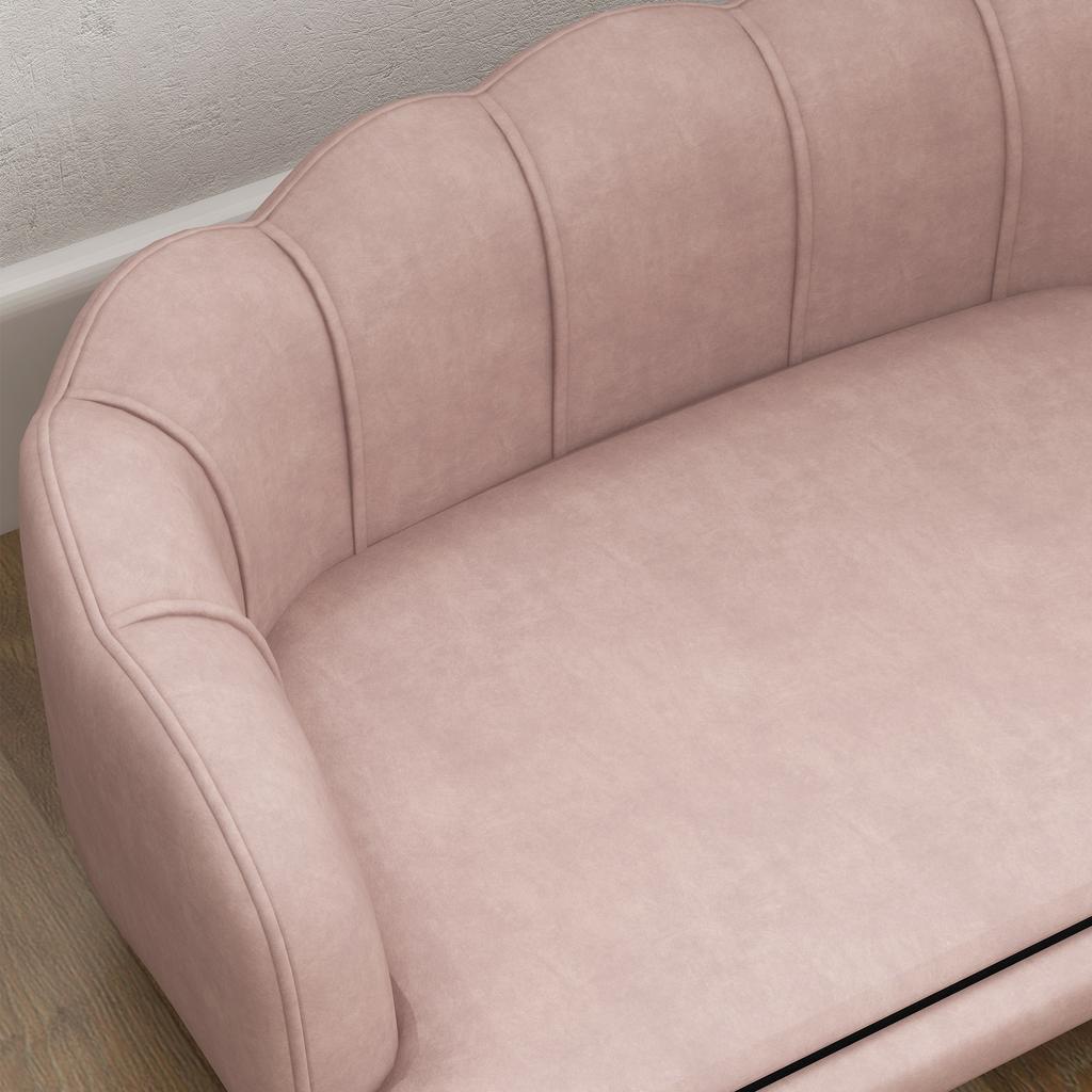 Pet Sofa for Medium and Large Dogs Up To 25 Kg, Sturdy Wood, Padded, Pink