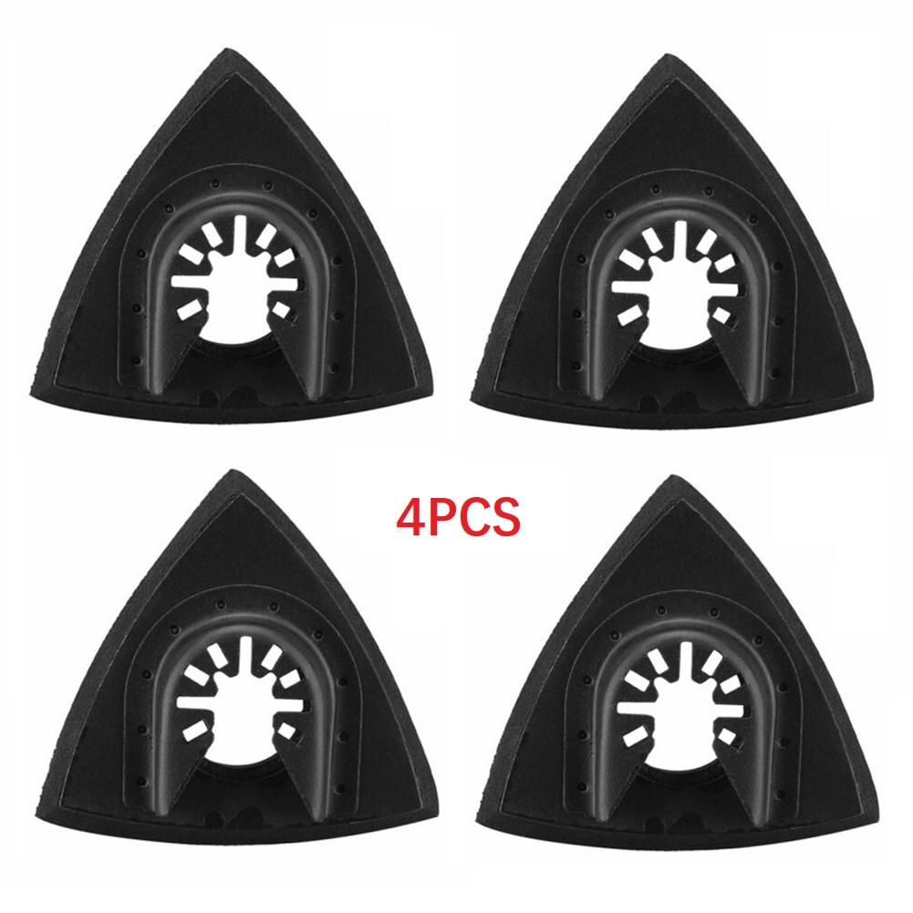 4pcs Triangular Sanding Pads 80mm Hook And Loop Grinding Triangle Oscillating Sandpaper Multi-Tool Blade Oscillating Tool Acces