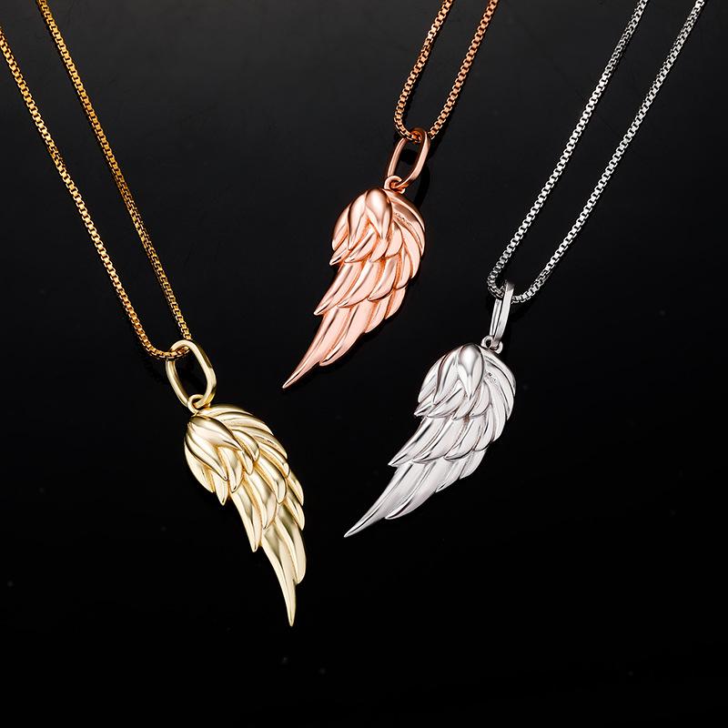 

925 Silver Feather Pendant Hip-Hop Necklace for Men and Women 925 silver