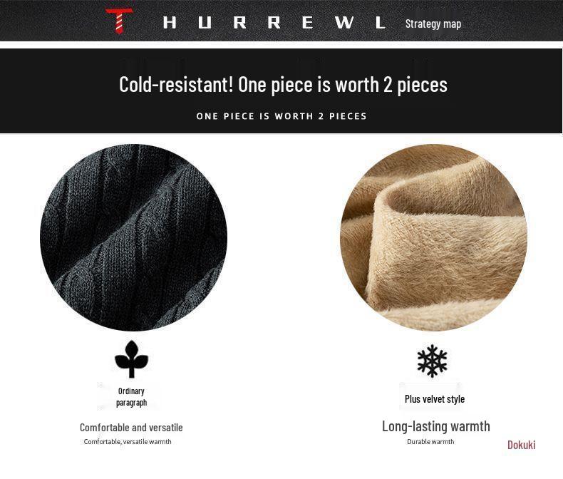 Pánský 2023 Hrubý Sametový Rolák – Hřejivý, Špičkový, 100% Bavlna, Stylový a Pohodlný