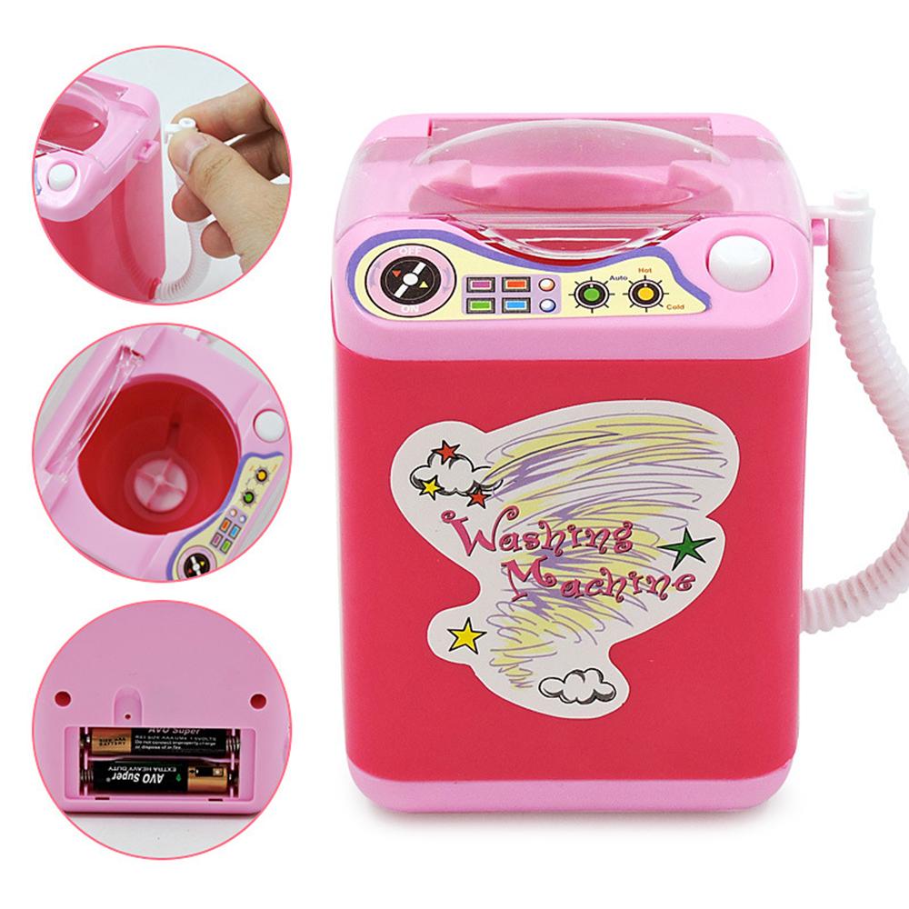 Washing Machine Toy Mini Electric Makeup Brush Cleaner Automatic Cleaning Washing Machine Play Home Toy Coffee Mixer