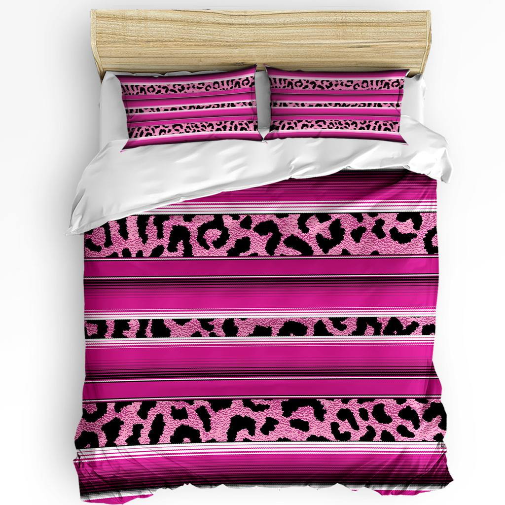 Leopard Print Animal Skin Texture Dressing Table Duvet Cover With Pillow Case Bedding Set Quilt Cover Double Bed Home Textile