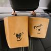 Multipurpose Vehicle Organizer Bear Shaped Kraft Paper Storage Bag Car Air Vent Trash Can  Car Use