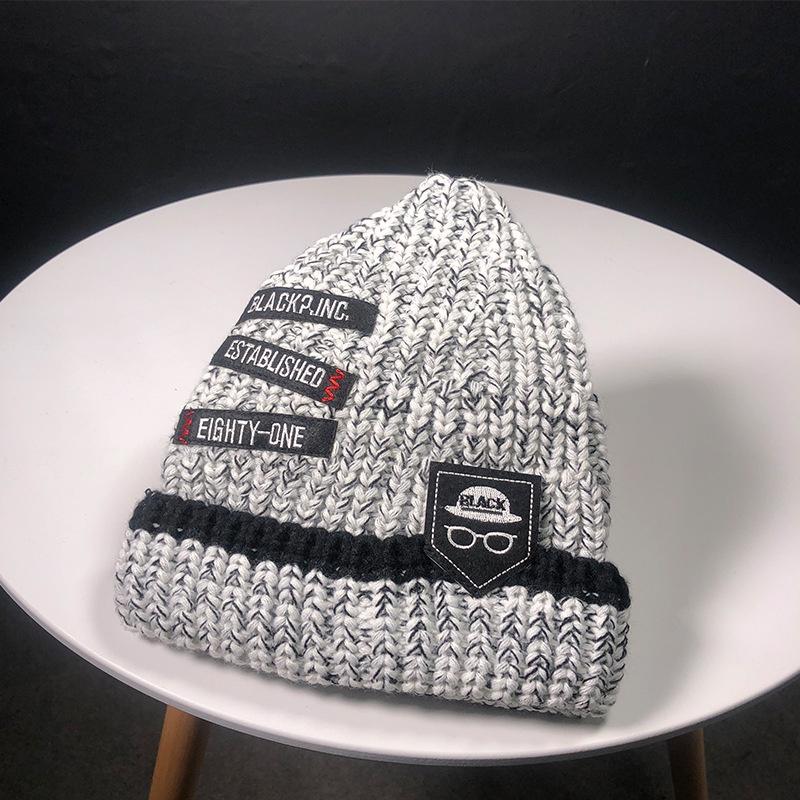 Fashionable Unisex Knitting Cap Hat With Embroidery Label For Hip-hop Enthusiasts