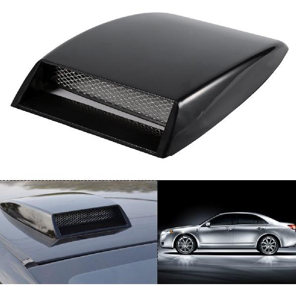 Universal Car Decorative Air Flow Intake Hood Scoop Bonnet Vent Sticker Cover Hood (Black)