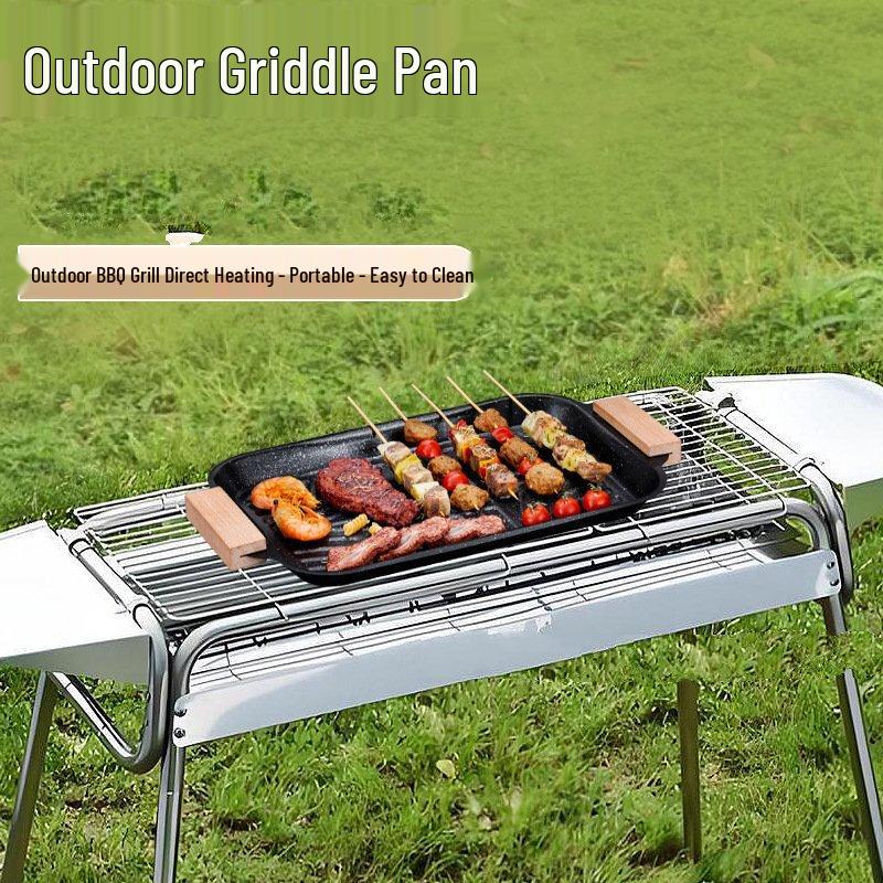 ZISIZ Maifan Stone Rectangular Grill Pan, Small (No Handle)