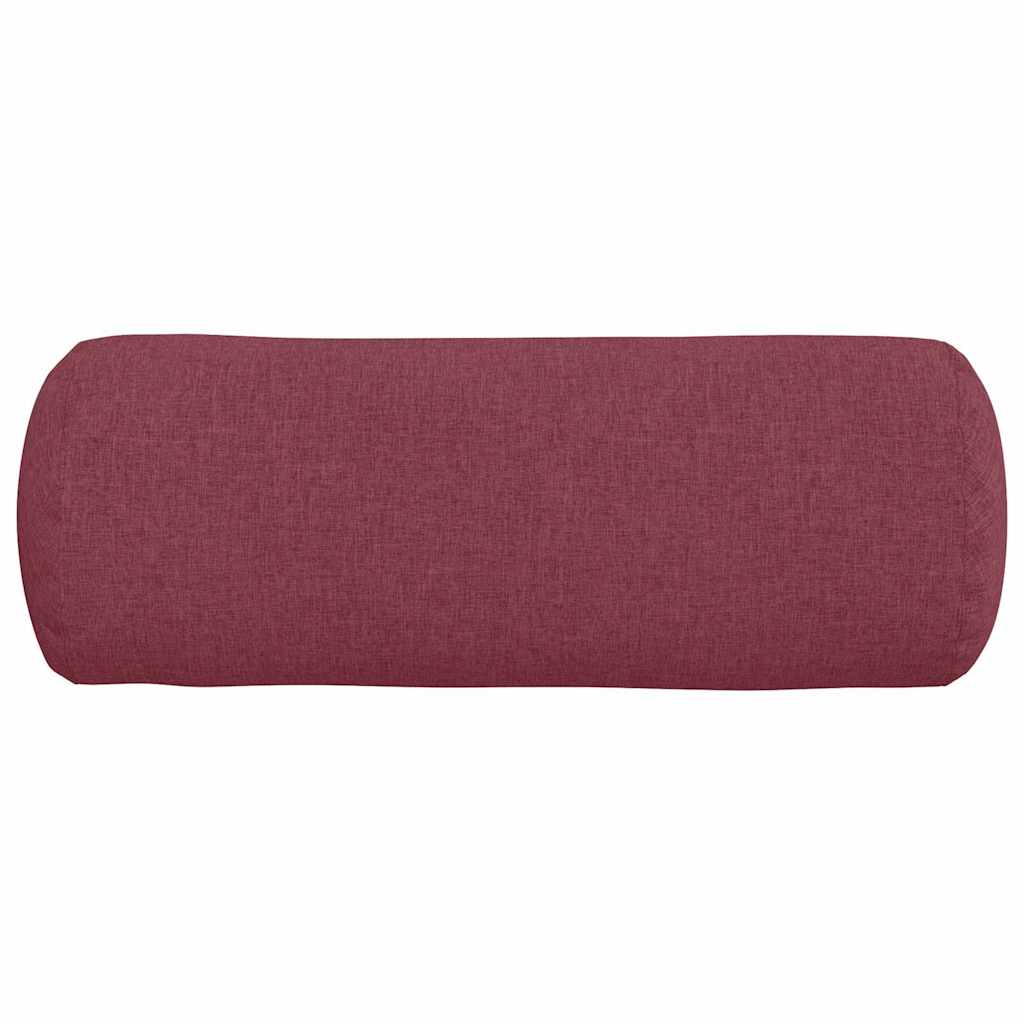 Bolster Cushions 2 Pieces Burgundy Red Ø 25 X 70 Cm Fabric
