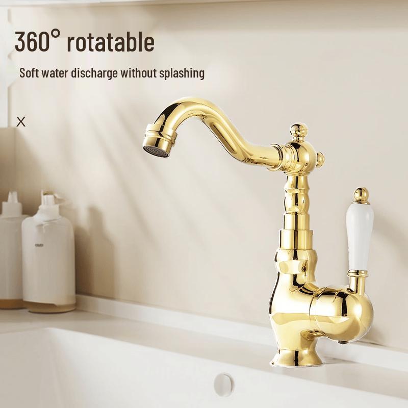 

Zircon Gold Under-Counter Basin Mixer Faucet