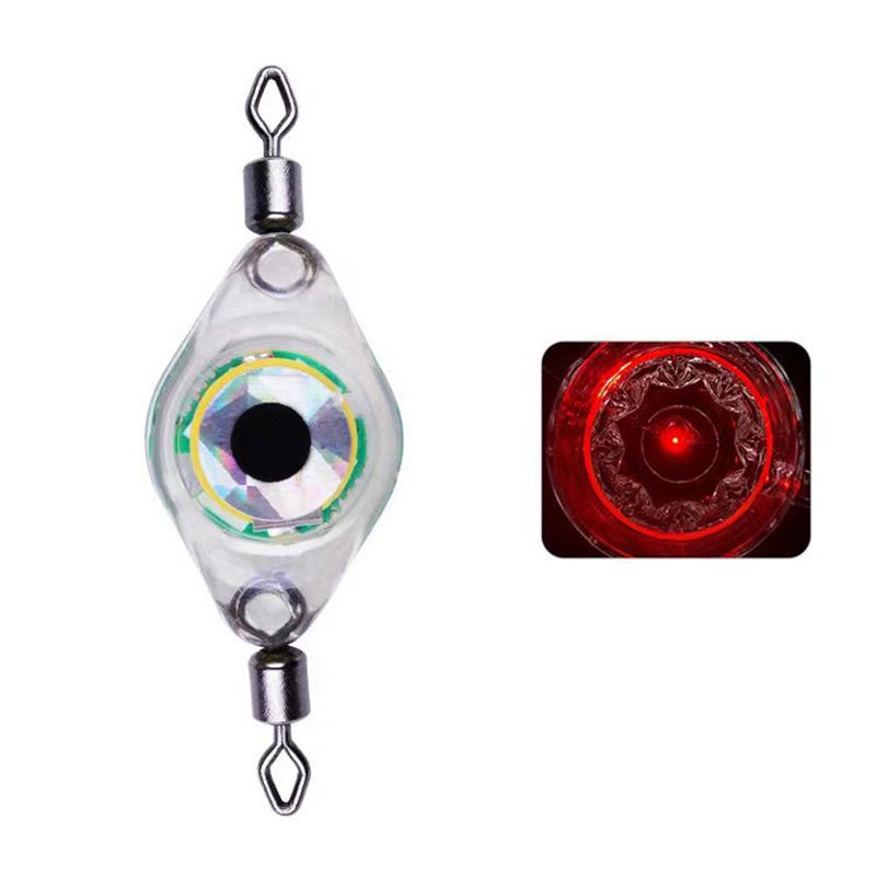Led Fishing Bait Light Eye Shape Fishing Lure Light Waterproof Sensing Deep Drop For Seawater Freshwater Underwater High Bright