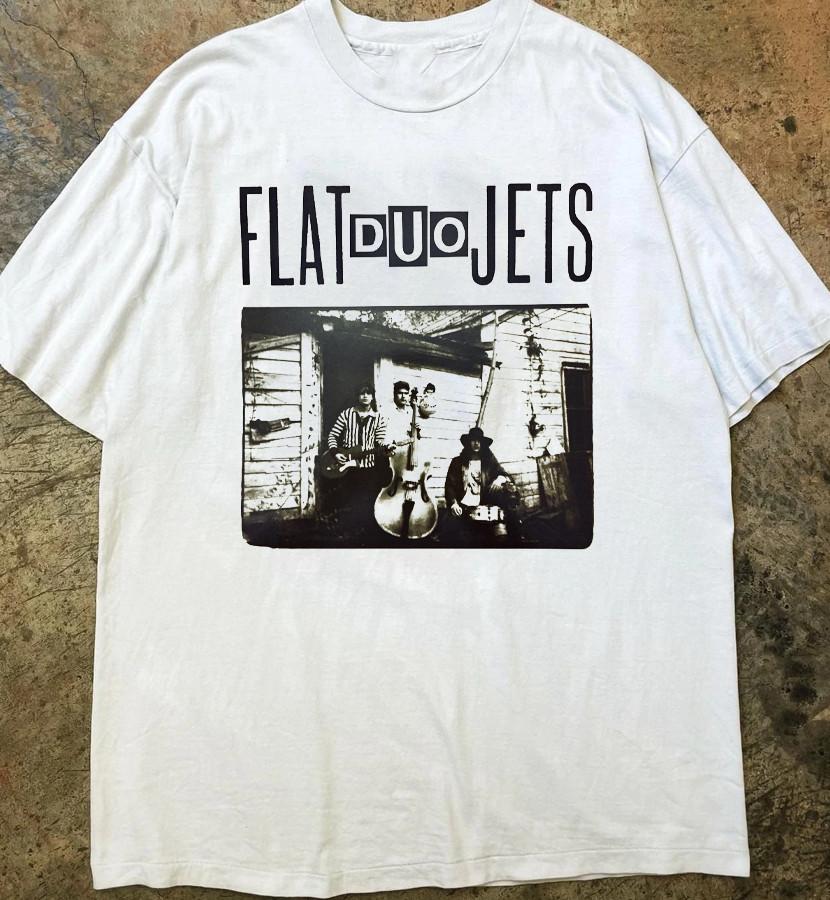 Flat Duo Jets – Flat Duo Jets – Vinyl White All Size S-5XL T-Shirt AE120 Unisex T-Shirt M