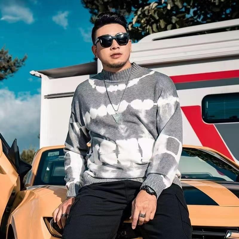 

Мужской свитер большого размера, легкий, влагоотводящий - Свитер-пуловер с контрастными цветами, круглым вырезом, свободного кроя, модный тренд, утолщенный и теплый 8XL серый