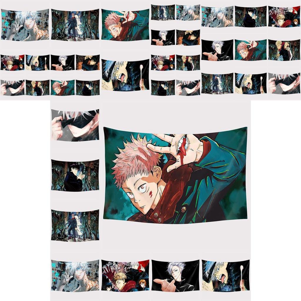 Anime Jujutsu Kaisen Wandteppich Hintergrundtuch Heim Wandbehang Dekor Druck