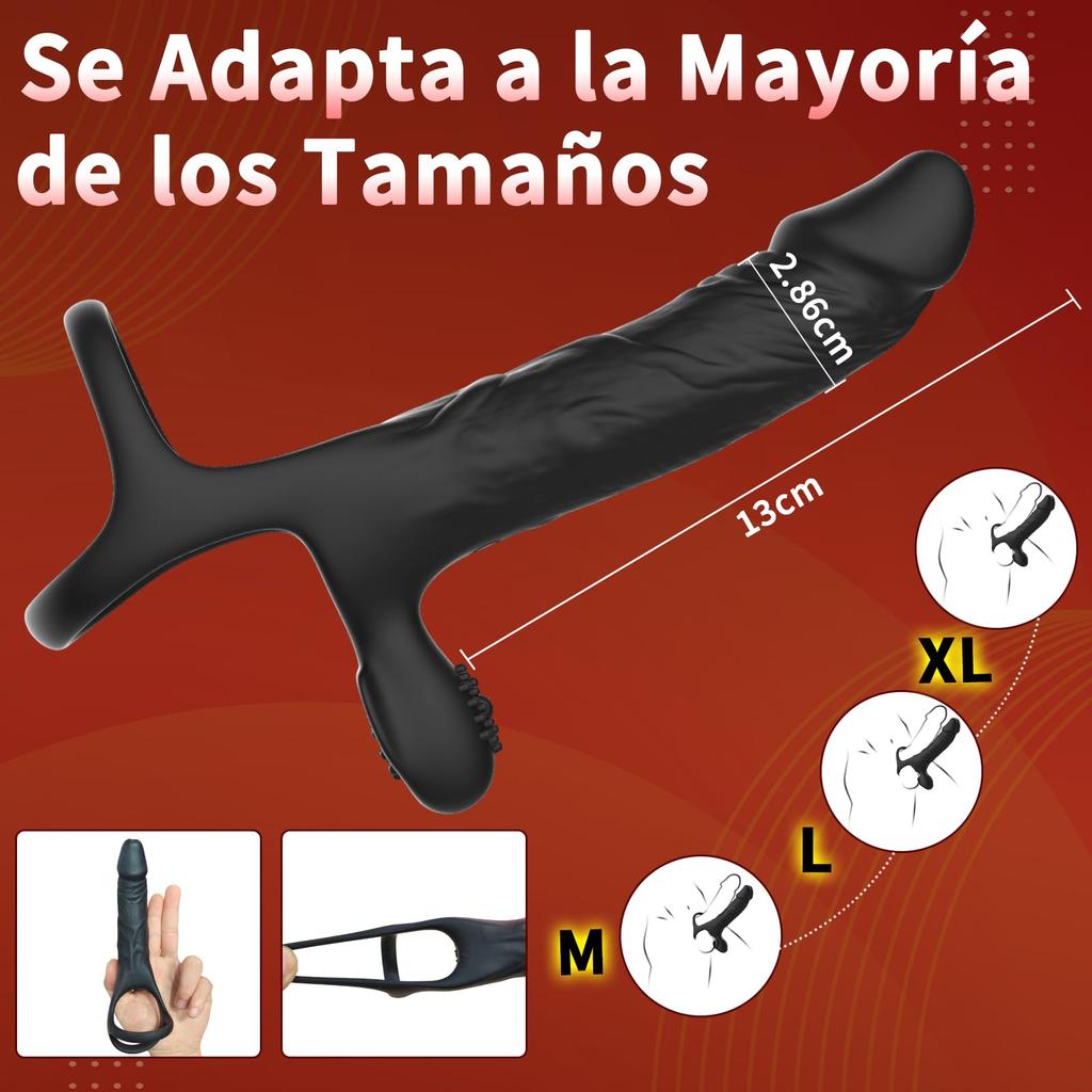 Dildo s dvojitou penetrací, vibrátor, nositelný kroužek na penis, klitorální/anální vibrační stimulátor, bezdrátové ovládání, sexuální hračky pro ženy a muže