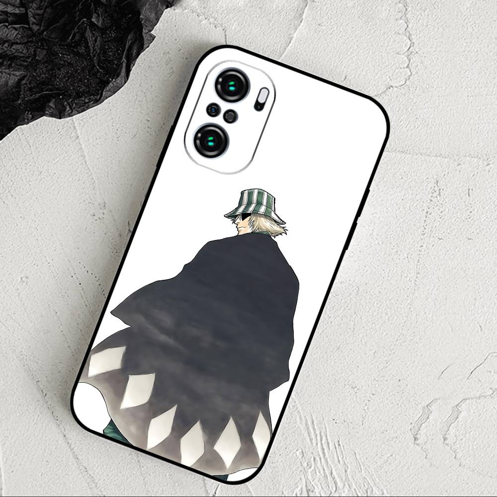 L-Kisuke Urahara Bleach Anime Phone Case Black Phone Case For Xiaomi 11 12 Redmi Note 11 5G 8T 9A 9 10T Note8Pro Note9 12S Ultra