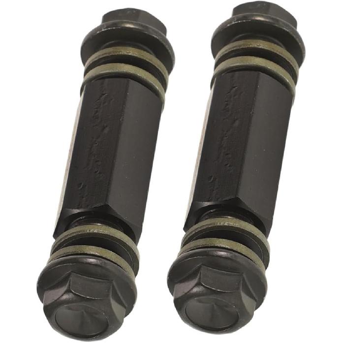 

2pcs Motorcycle Brake Line Extension Kit Front Brake Hose Fittings for Enhanced Fluid Flow Improved Braking Power Compatibility Black Connector