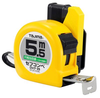 Tajima Convex x 25mm SafeConvex Lock 25 mit Skala entsprechend Shaku 5,5m SFL25-55SBL