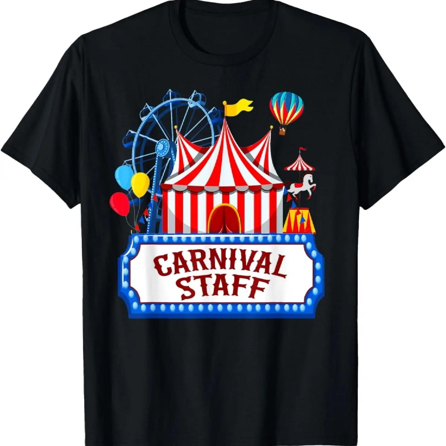 Carnival Staff Circus Event Carnival Birthday Ringmaster Set T-Shirt S