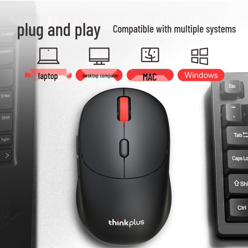 Lenovo ThinkPlus WL300 Wireless Ergonomic Silent Mouse