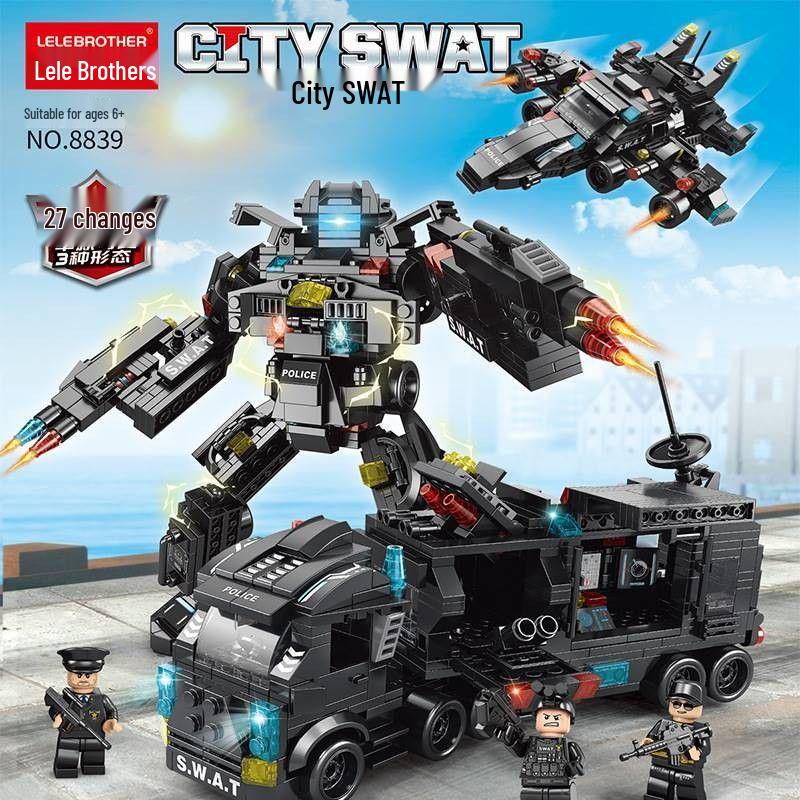 Lele Brothers 1000-Piece Building Blocks Set for Kids - Street Stall Activity & Toy Gifts