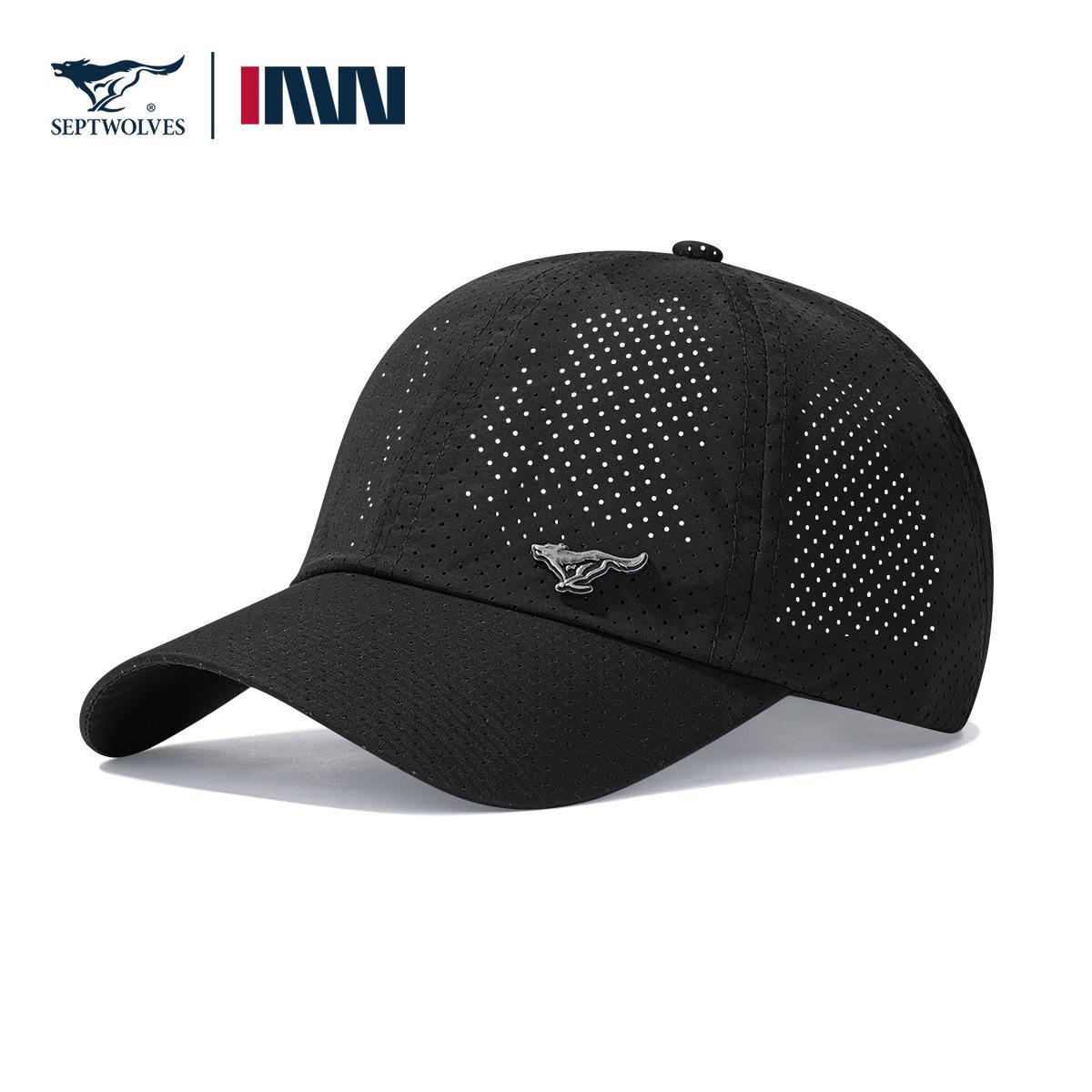 

Seven Wolves Unisex Embroidered Duckbill Baseball Cap for Sun Protection чорний
