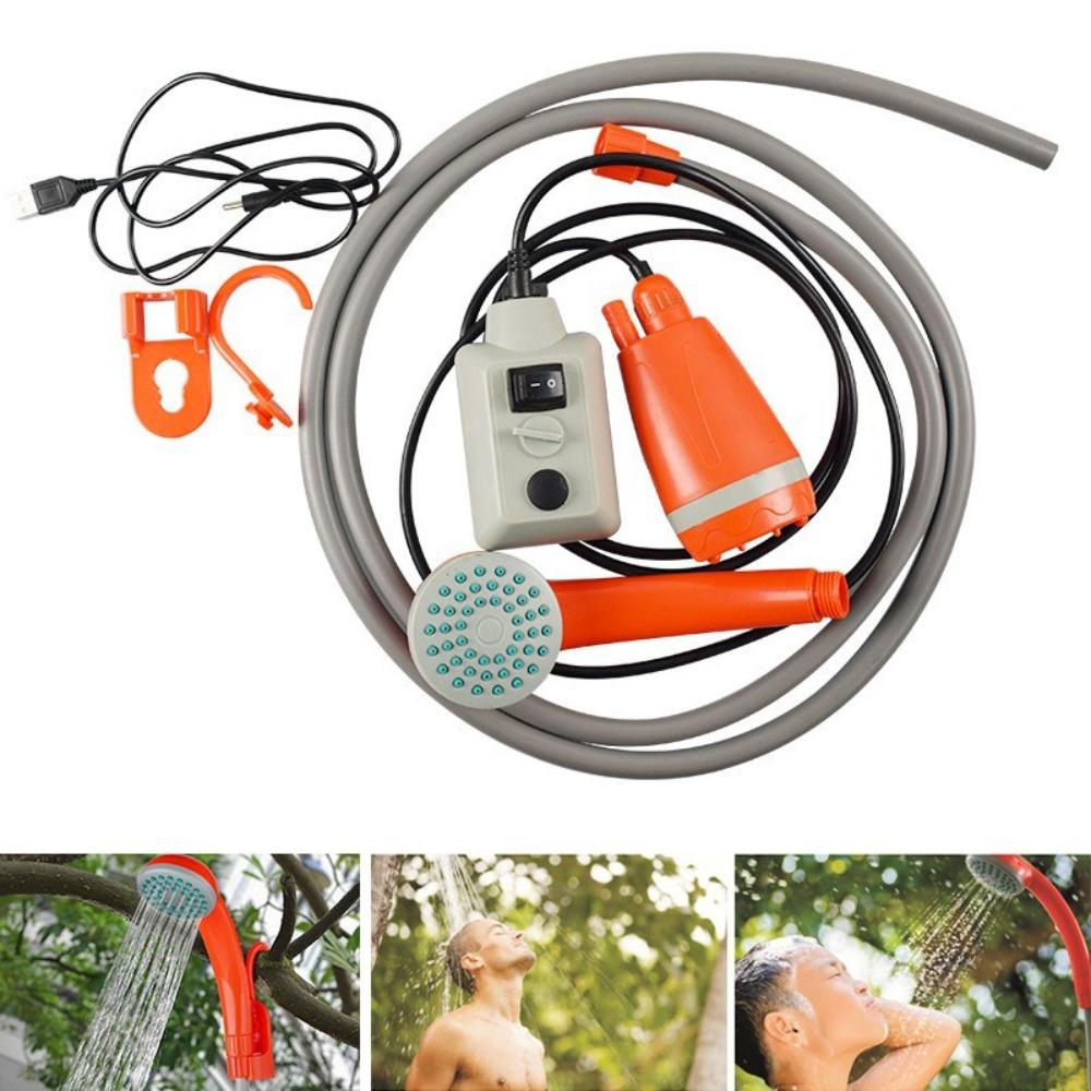 USB Rechargeable Portable Outdoor Shower Pump 3.7V Car Camping Shower with Control Switch