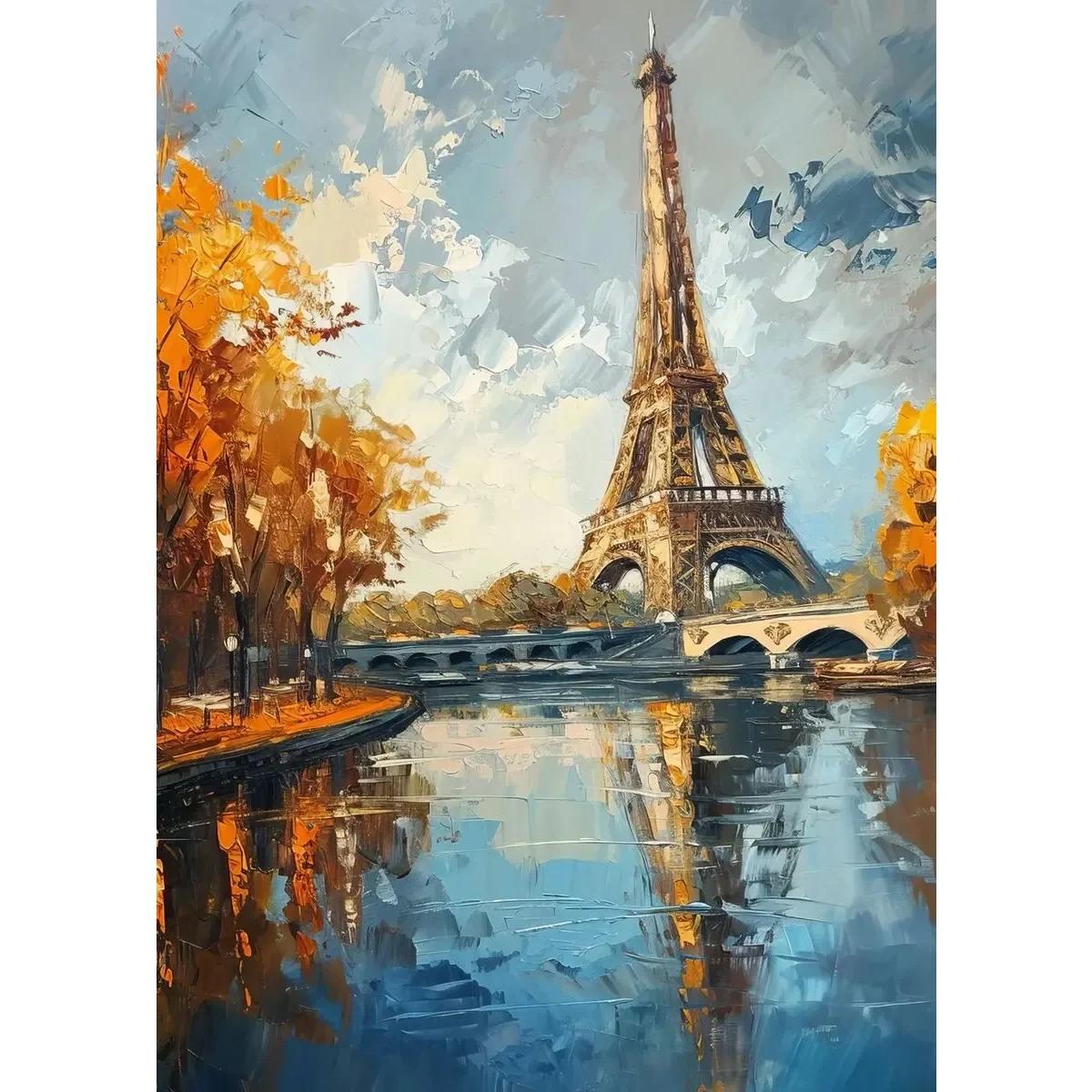 

London Bus Egypt Paris Elfier Tower Cityscape Santorini Travel Canvas Print Wall Art Picture Living Room Decor Aesthetic 30x45cm No Frame