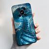 Phone Case For ZTE Blade V70 Max/Nubia V70 Max Soft Silicone Black Case Bright Pattern Volcano Moonlight Shockproof Shell