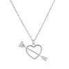 Gothic Heart & Wings Necklace – Retro Arrow Clavicle Chain Accessory