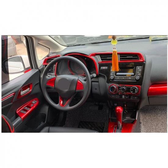 Inner Door Handle Bowl Panel Cover Trim For Honda Fit/Jazz 2014- Bright Red