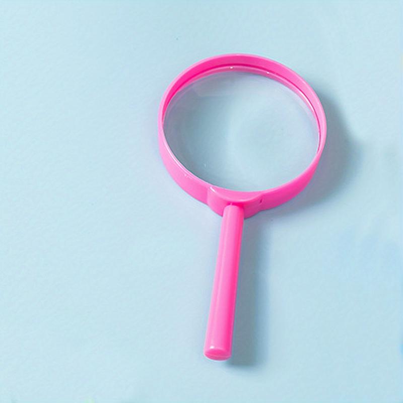 1PC Mini Color Handheld Children Elderly Reading Puzzle Magnifying Glass Plastic Handle with Lens Magnifying Glass