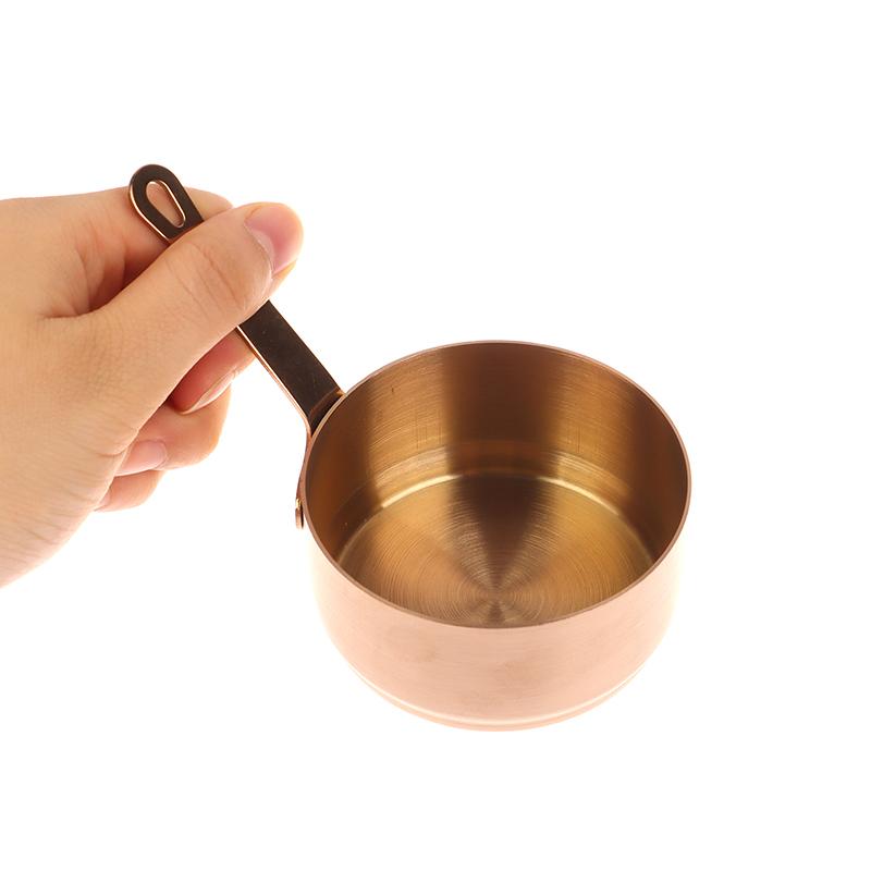 Stainless Steel Heat-resistant Stockpots Mini Sauce Pan Non-Stick Milk Cup With Long Handle Kitchen Gravy Boats Steak Sauce Cup