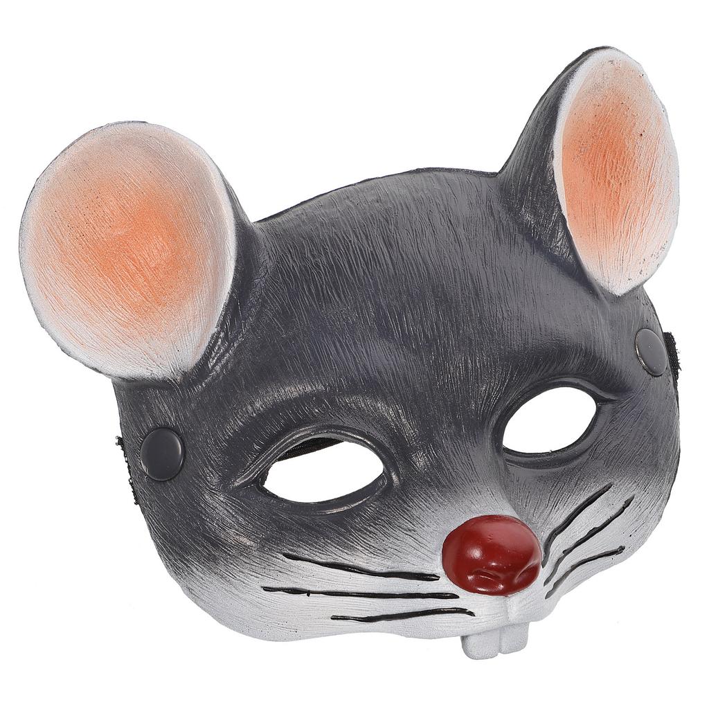 1Pcs Light Grey Mouse Mask Creative 3D Carnival Party Mask Halloween Face Cover for Adults Party Face Cover