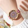 Vintage Ethnic Style Womens Quartz Watch With Colorful Canvas Strap For Casual Fashion And Gift