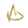 925 Sterling Silver Gold Vermeil Heart Lifeline Women Ring