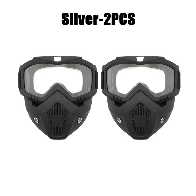 4Pcs Outdoor Sport Windproof Mask Goggle HD Motorcycle Glasses Snowboard Eyewear Riding Motocross Summer UV Protection Sunglasse