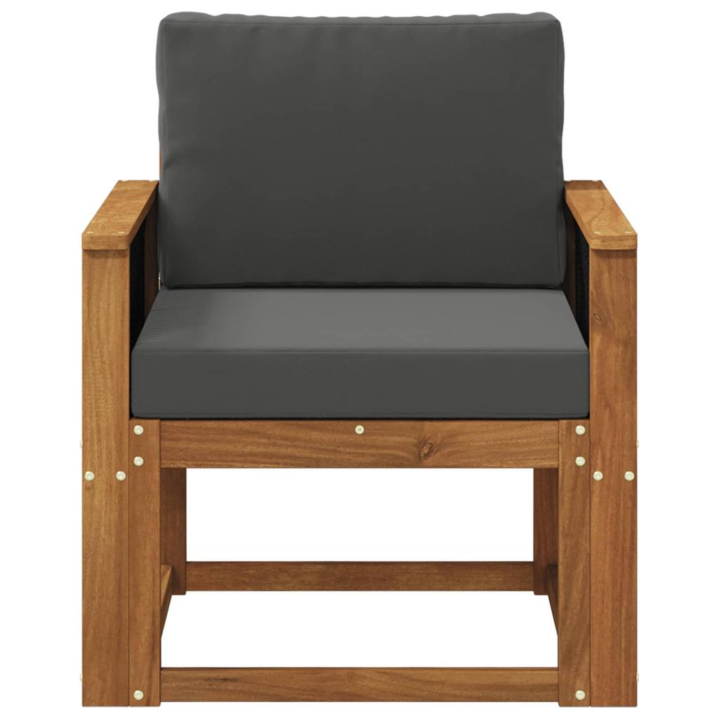Outdoor 2 Seater Sofa Solid Acacia Wood Natural