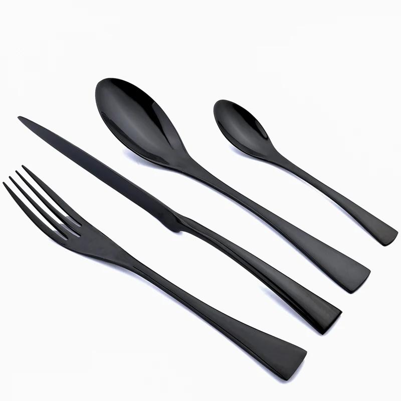 24Pcs/Set Cutlery Sets 304 Stainless Steel Mirror Tableware Knife Forks Spoons Silverware Dinnerware Kitchen Flatware Gift Box