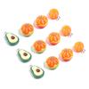10Pcs Acrylic Pendant Avocado Orange Shaped Mini Pendant For DIY Handmade Earrings Bracelets Making Accessories Wholesale