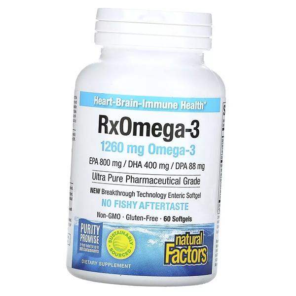 Омега 3, RxOmega-3 1260, Natural Factors (67406003)