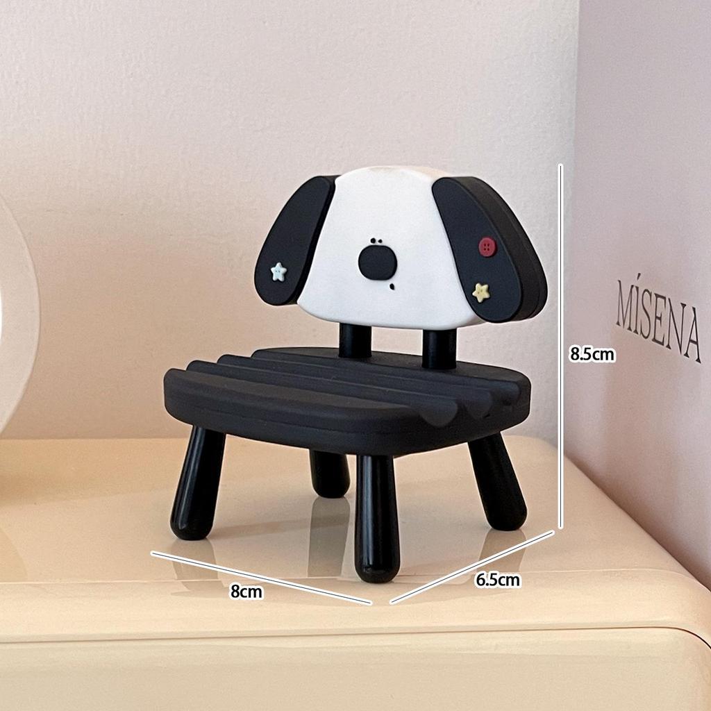 Internet Celebrity Cute Desktop Phone Holder - Soft Rubber Small Chair for Bedside or Desk, Ideal for Watching Shows.