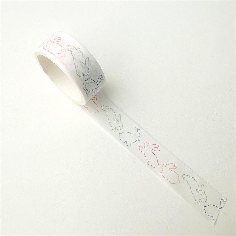 5m Cartoon Animal Plants Pattern Washi Tape Decorative Sticker Stationery Planner Tape Sticker DIY Scrapbooking Journal Decor