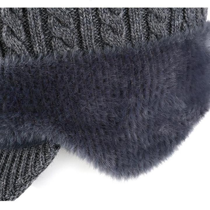 Winter New Ear Protection Hat Woolen Hat Outdoor Cycling Walking Warm Windproof Ear Protection Knitted Hat Fashionable Warm Versatile Commuting Hat