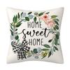Spring Garland Plant Flower Throw Pillowcases Cotton Linen Cushion Cover For Sofa Home Living Room Fundas Para Cojines