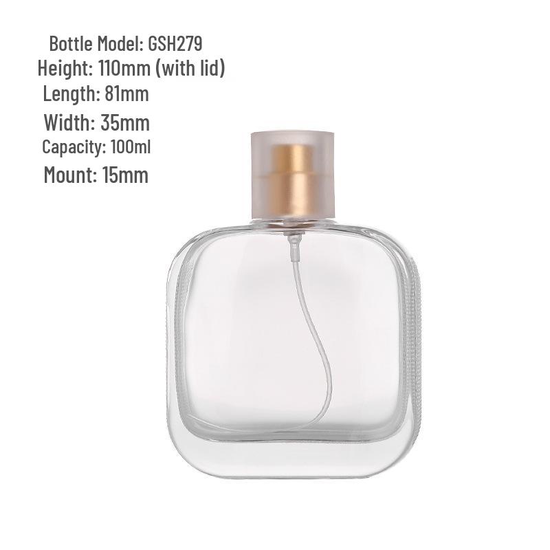 Fine Mist Transparent Glass Perfume Decanting Bottle