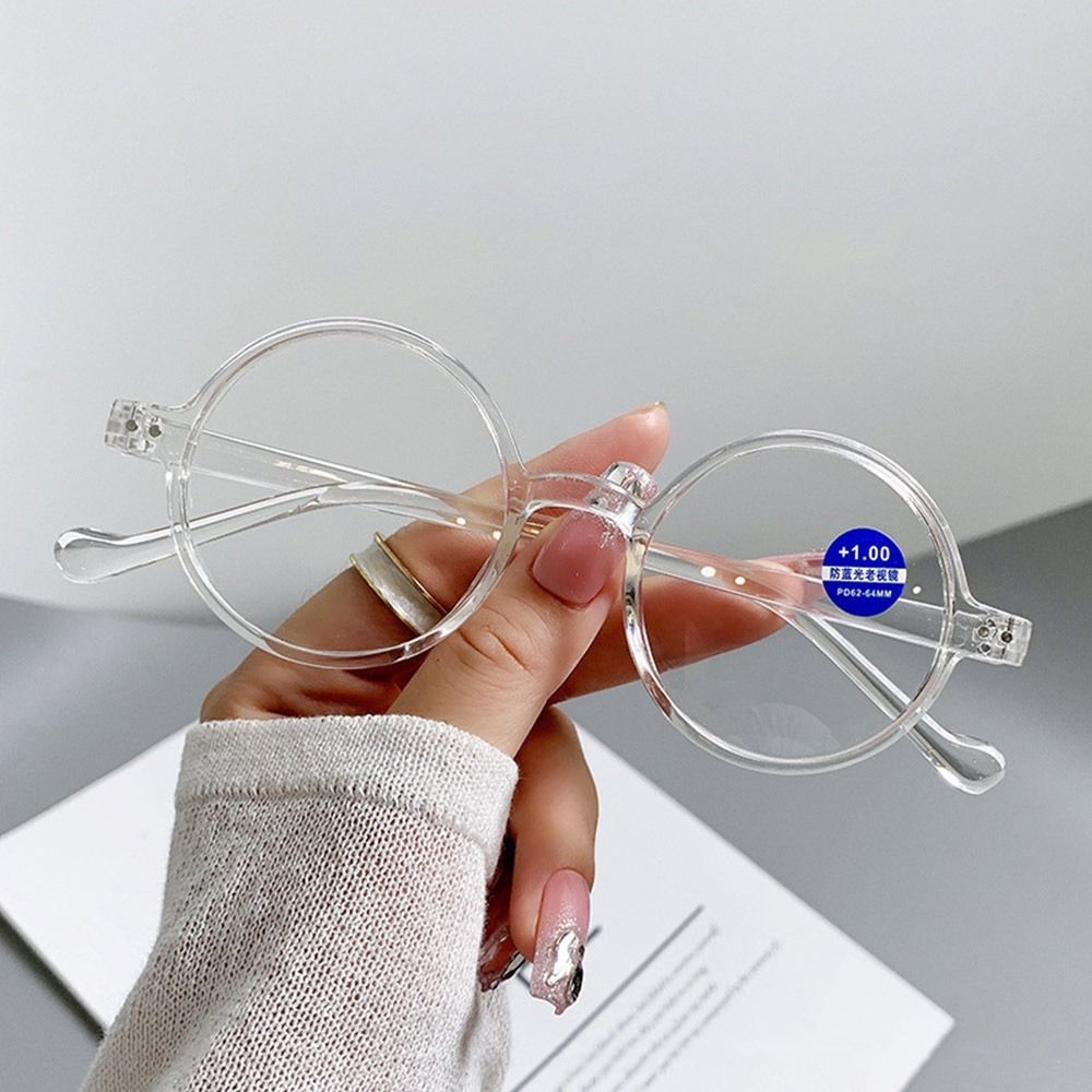 Classic Blue Ray Blocking Anti-Blue Light Glasses Ultralight Eye Protection Computer Goggles PC Y2K Round Eyeglasses Office